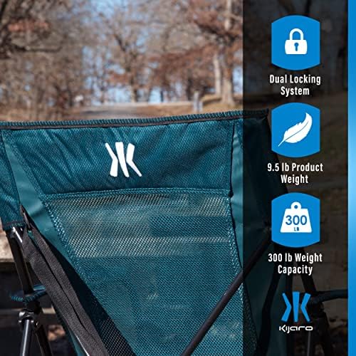 Kijaro Dual Lock Chair - Cayman Blue Iguana - Folding Chair, Sports