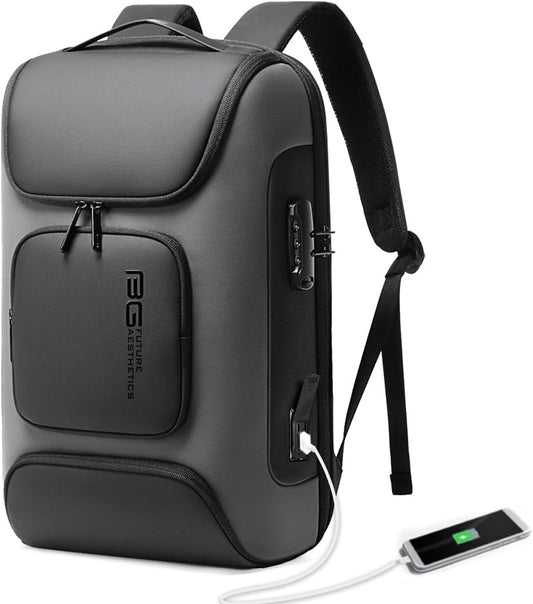 BANGE Business Laptop Backpack Fit for 15.6 INCH,Travel Backpack with USB Charging Port,Men Travel Backpack with Water Bottle Holder for Men and Women…