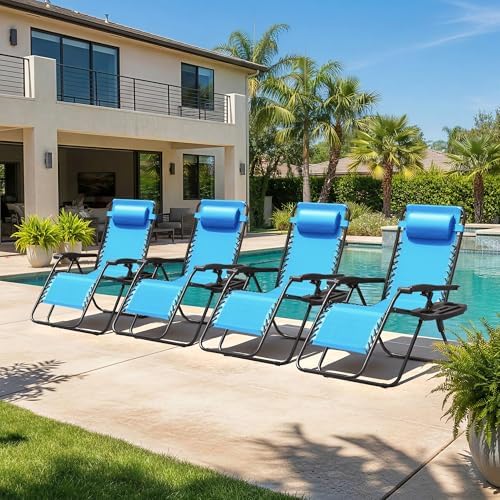 Homall Zero Gravity Chair Patio Folding Lawn Camp Reclining