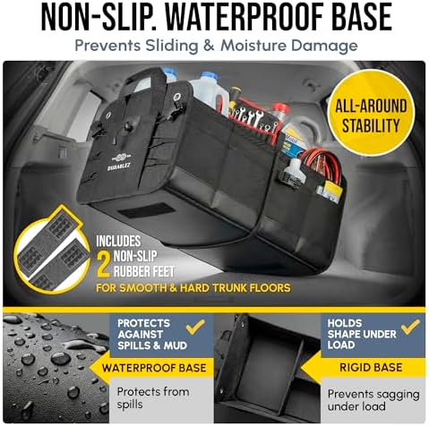 Extra Large Car Trunk Organizer System, Modular & Collapsible, Black