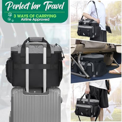 IGOLUMON Dog Travel Bag Large Waterproof Pet Travel Bags Set for Supplies