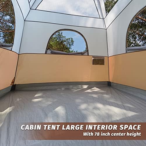 UNP 6 Person Tents for Camping Waterproof Family Cabin Tent with Rainfly