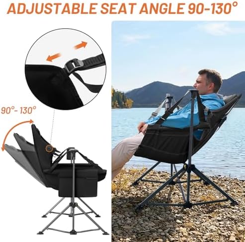 TIMBER RIDGE Hammock Camping Chair, Portable Oversized Swinging Camp Chairs