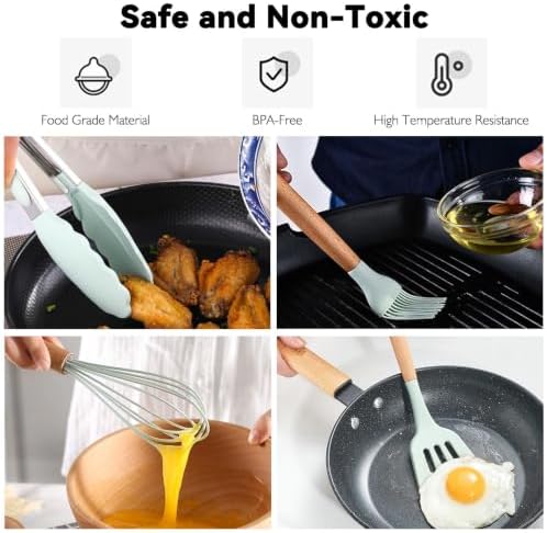Camping Cooking Utensils Set, Silicone Cookware for Travel BBQ