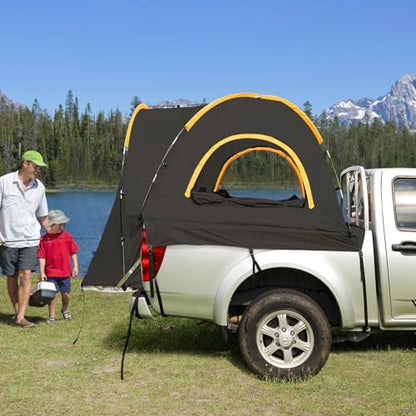 Pickup Truck Blackout Tent for for 5.5 FT Bed, 2 Person, NO Rainfly, Waterproof PU2000mm, Camping, Hiking, Fishing, Foldable, Easy Setup, Black