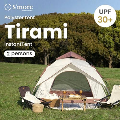 S'More 1/2 Person Beach Tent, Lightweight & Easy Set Up Pop up Tent, UFP 30+ Quick Portable Sun Shade Shelter for Beach,Picnic, Backyard, Festival
