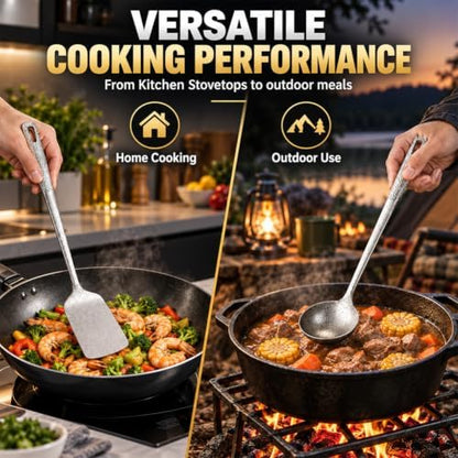 Pure Titanium Cooking Utensil & Spatula Set，Soup ladle