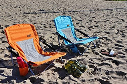 Nice C Low Beach Camping Folding Chair, River Sand Lake Chair (2P Orange)
