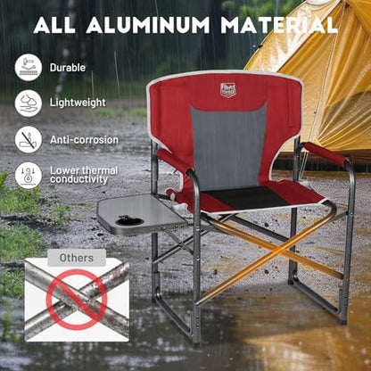 TIMBER RIDGE Aluminum Oversized Camping Chair, Support 400lbs