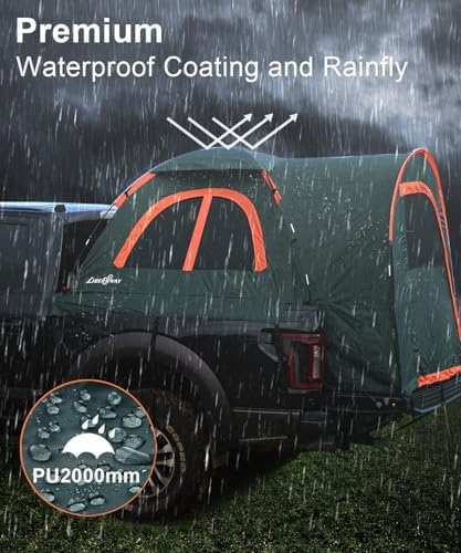 LIBERRWAY Truck Bed Tent for 2 Person, 5.5-5.8 FT Pickup Truck Tent with Waterproof Rainfly Oxford for Camping Travel Outdoor Chevy Silverado 1500 Dodge Ram 1500 Ford F-150 GMC