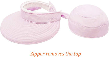 HINDAWI Sun Hats for Women with UV Protection Wide Brim Sun Hat Visor Summer Beach Outdoor Foldable Womens Cap