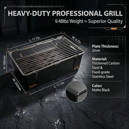 Small BBQ Charcoal Grill Portable Outdoor Fire Pit Grill