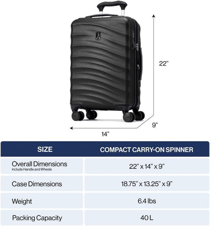 Travelpro Maxlite Air V2 Hardside Expandable Carry on Luggage, 8 Spinner Wheels, Lightweight Hard Shell Suitcase, TSA lock, Pink, Compact Carry On 20-Inch