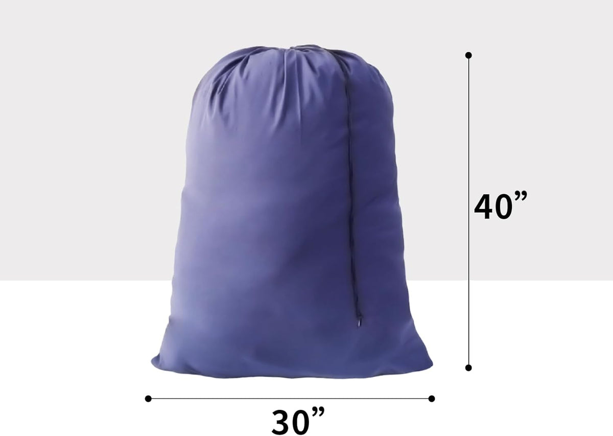 Extra Large Laundry Bag Blue 30"x40" Dirty Clothes Organizer with Drawstring Closure for college, dorm and apartment dwellers Home Dorm Travel Basket (12PCS Blue)
