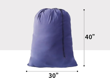 Extra Large Laundry Bag Blue 30"x40" Dirty Clothes Organizer with Drawstring Closure for college, dorm and apartment dwellers Home Dorm Travel Basket (12PCS Blue)