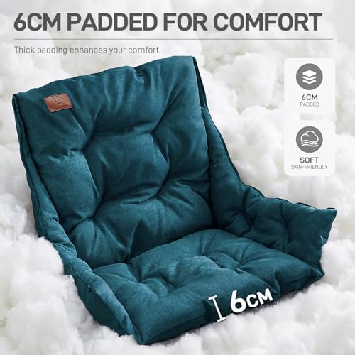 EVER ADVANCED 2 Set Camping Chair Detachable Cushion Supports 400LBS Green