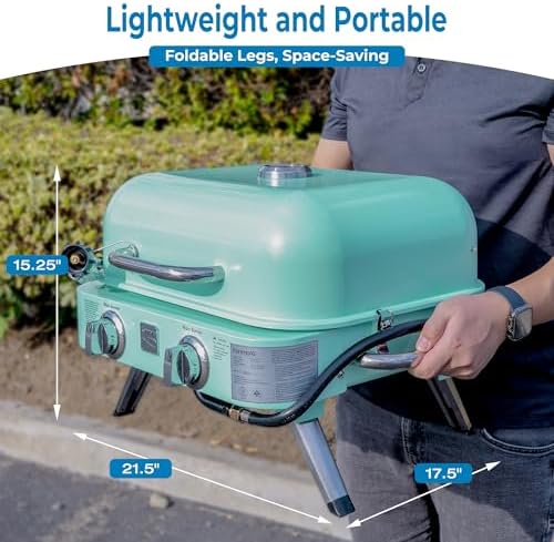 Kenmore 2-Burner Portable Tabletop Retro Gas Grill