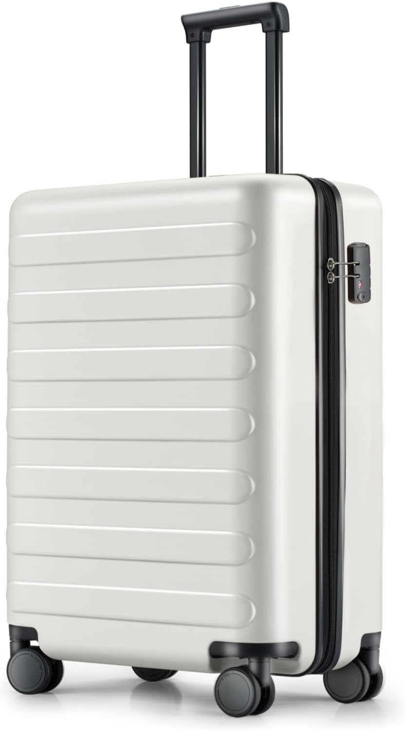 Carry on Luggage 22 X 14 X 9 Airline Approved, 20 Inch Luggage for 3-5 Days Travel, Double Spinner Wheels, 100% Hardshell PC, TSA Lock (05-Lily White (Basic), Carry-On 20-Inch)