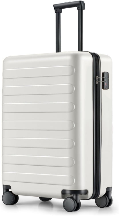 Carry on Luggage 22 X 14 X 9 Airline Approved, 20 Inch Luggage for 3-5 Days Travel, Double Spinner Wheels, 100% Hardshell PC, TSA Lock (05-Lily White (Basic), Carry-On 20-Inch)