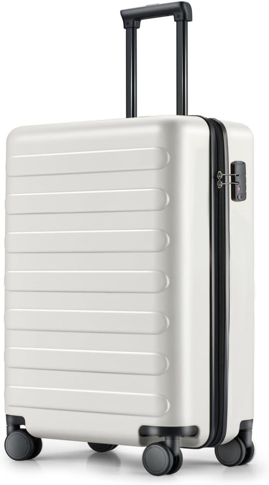 Carry on Luggage 22 X 14 X 9 Airline Approved, 20 Inch Luggage for 3-5 Days Travel, Double Spinner Wheels, 100% Hardshell PC, TSA Lock (05-Lily White (Basic), Carry-On 20-Inch)