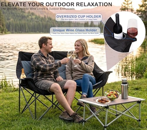 Bolosy Double Camping Chair Camping Loveseat