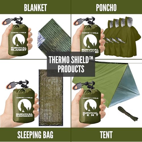 2-Person Ultralight Mylar Survival Tent, All-Weather, Emergency Whistle