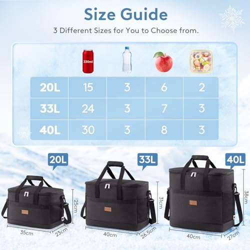 Lifewit Cooler Bag 30/50/60 Cans Collapsible, Insulated Large Lunch Bag