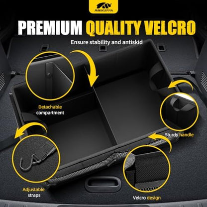 MIKKUPPA Trunk Organizer with Lid - 75L Collapsible Car Organizer, Black