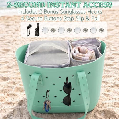 2-in-1 Cooler Organizer Insert for Large Beach Tote Bags
