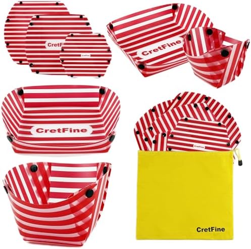 VibrantCamp Collapsible Bowls for Camping Set with Plates & Cups - 13 or 4-Piece Lightweight BPA-Free Mess Kit w/Portable Bag for Backpacking, Hiking, RV