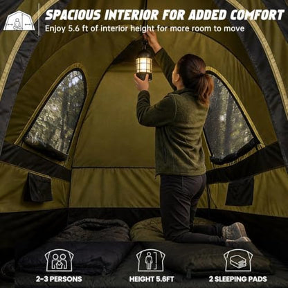 Pickup Truck Tent with Awning Shade & Rainfly for Water Protection