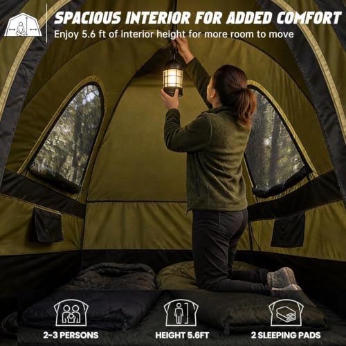 Pickup Truck Tent with Awning Shade & Rainfly for Water Protection