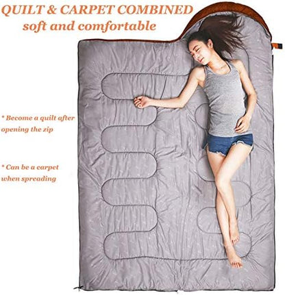 tuphen- Sleeping Bags for Adults Kids Boys Girls Backpacking Hiking Camping Microfiber Liner, Cold Warm Weather 4 Seasons Indoor Outdoor Use, Lightweight & Waterproof