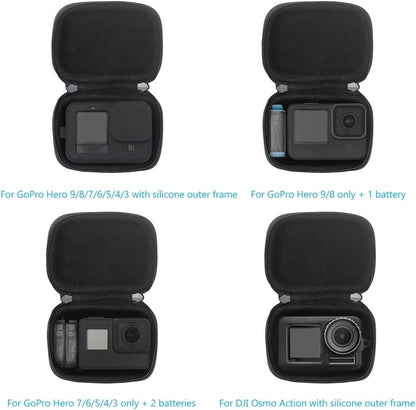 JSVER Carrying Case for GoPro Hero 13 Hard Travel Storage Case for Hero 13/12/11/10/9/8/7/6/5/4/3, DJI Osmo Action 5 Pro/4/3, AKASO Brave 8/EK7000/EK7000 Pro, Insta360 Ace/Ace Pro, Apexcam