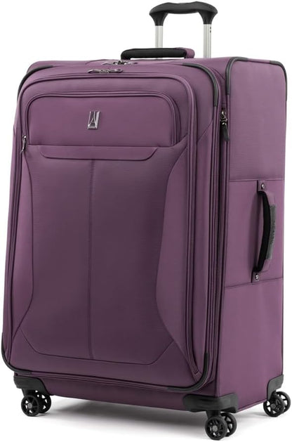Travelpro Tourlite Softside 2-Piece Set, Expandable Luggage with 4 Spinner Wheels, Lightweight Suitcase, 21" Carry-On, 29 Check Large, Deep Purple