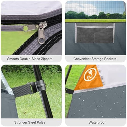 CAMPROS CP Tents for Camping 2/4/6 Person, Waterproof Windproof Dome Tent