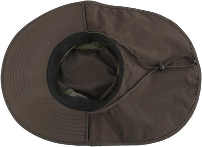 Home Prefer Outdoor UPF50+ Sun Hat Wide Brim Mesh Fishing Hat with Neck Flap
