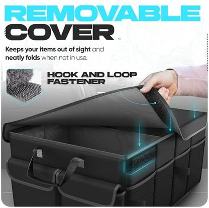 FORTEM Trunk Organizer - Foldable Car Organizer & Storage for SUVs & Trucks