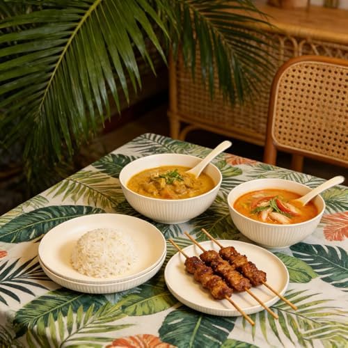 Unbreakable Lightweight Dinnerware Sets for 4 People Travel Camping Home Party Dishwasher-Safe Dishes