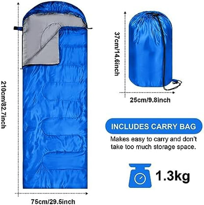 Tudomro 2 Pcs Camping Sleeping Bag for Adults Lightweight Packable Waterproof Camping Gear Equipment to Keep Warm for Outdoor Backpacking Hiking Travel