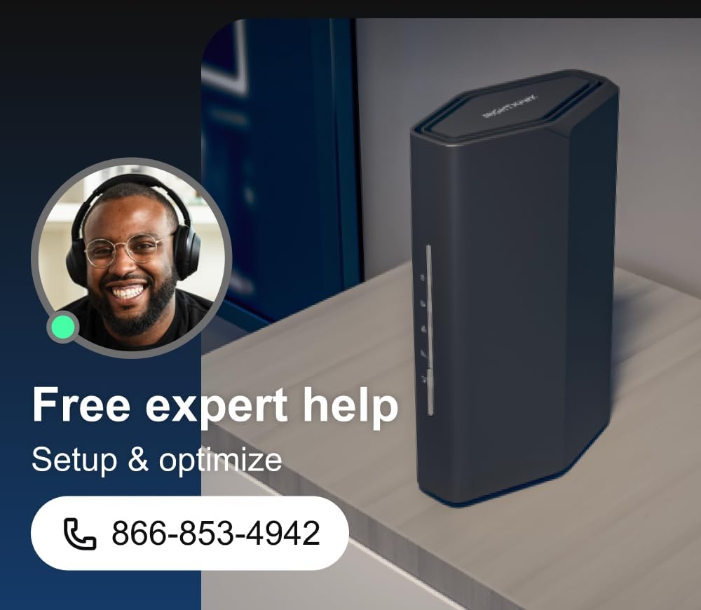 NETGEAR Nighthawk Dual-Band WiFi 7 Router (RS90) – Security Features, BE3600 Wireless Speed (up to 3.6 Gbps) - Covers up to 2,000 sq. ft., 50 Devices – 2.5 Gig Internet Port - Free Expert Help