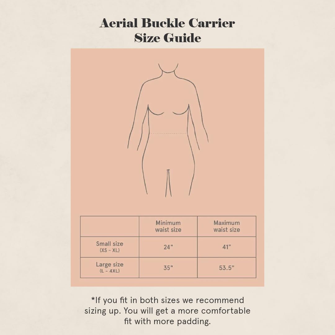 WildBird - Aerial Carrier - 7 to 45 lbs - for Moms, Dads & Caregivers - 100% Natural European Linen Fibers - Versatile & Adjustable - Large Size - Acadian Fabric