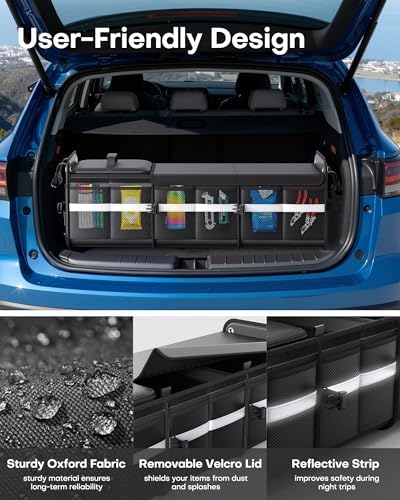 HOTOR Trunk Organizer - Car Organizer and Storage with Cooler Bag for SUV