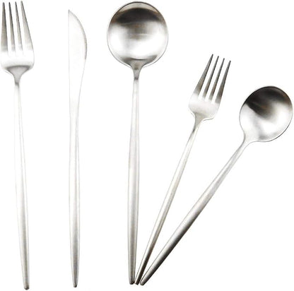 Gugrida 20-Piece 18/10 Stainless Steel Flatware Silverware, Luxury Dinnerware - Image 5