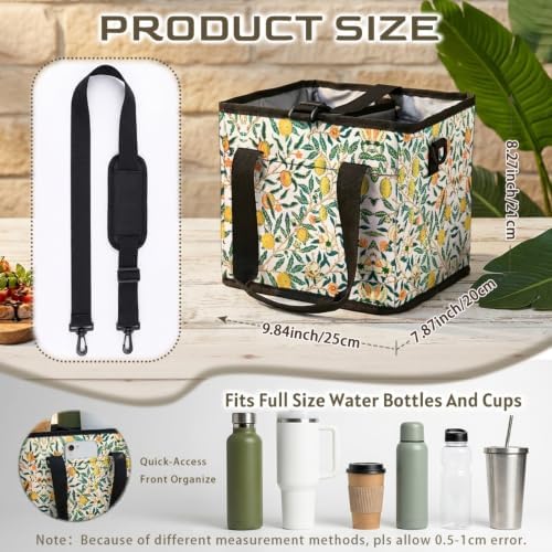 Soft Sided Insulated Cooler Bag, William Morris Style Print