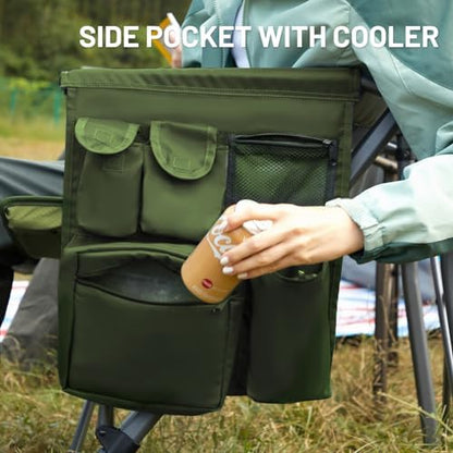 TIMBER RIDGE Oversized Folding Camping Chair High Back 500lbs