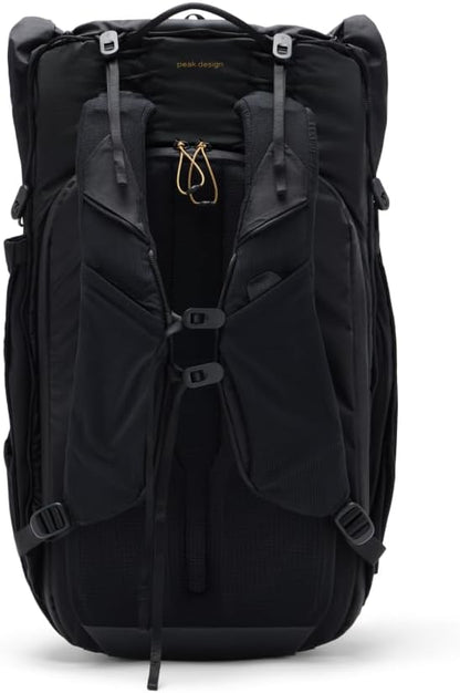 Peak Design Outdoor Backpack 45L, Black, Lightweight Internally-Framed Backpack, Ultra Cinch Roll-Top Design, Ideal for Hikes, Camera Carry and Travel, Versatile Backpack for Men and Women