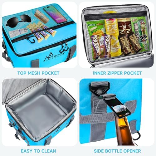 MENOLY Paddle Board Accessories Cooler, 25L Sup Kayak Deck Cooler Bag Fit 30 Cans with Bottle Opener, Adjustable Strap for Paddleboarding, Kayaking, Camping