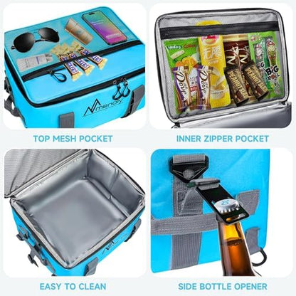 MENOLY Paddle Board Accessories Cooler, 25L Sup Kayak Deck Cooler Bag Fit 30 Cans with Bottle Opener, Adjustable Strap for Paddleboarding, Kayaking, Camping
