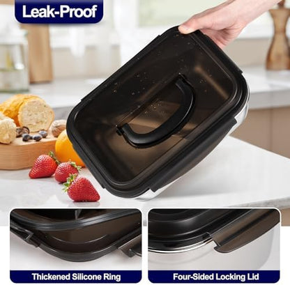 QCQHDU Kimchi Containers, Stainless Steel Food Storage Containers with Lids